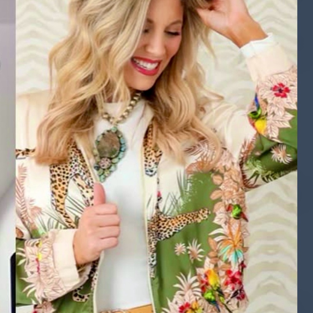 Cheetah Animal Print Satin Bomber Jacket